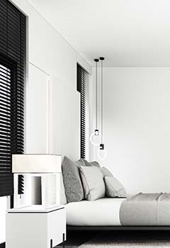 Bedroom Motorized Somfy Blinds Laguna Beach