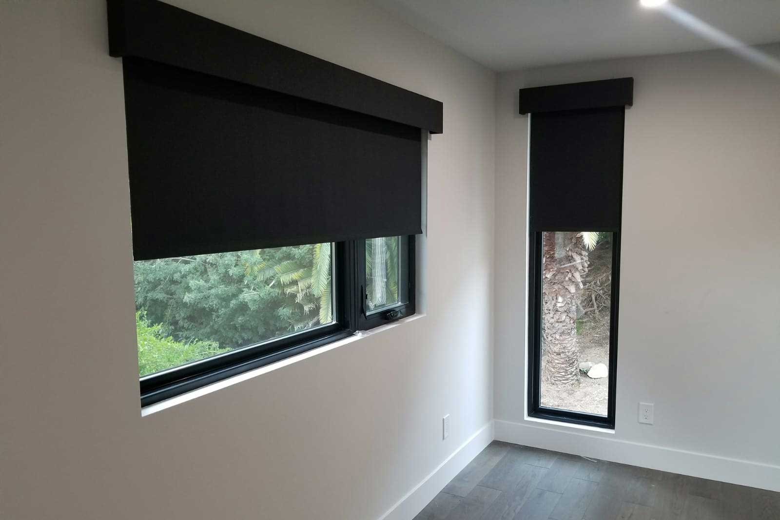 Motorized Faux Wood Blinds Motorized Roller Shades Laguna Beach CA