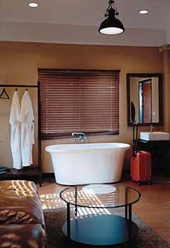 Simple Venetian Blinds For Ladera Ranch Bathroom