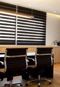 Classic Office Wood Blinds In Laguna Hills